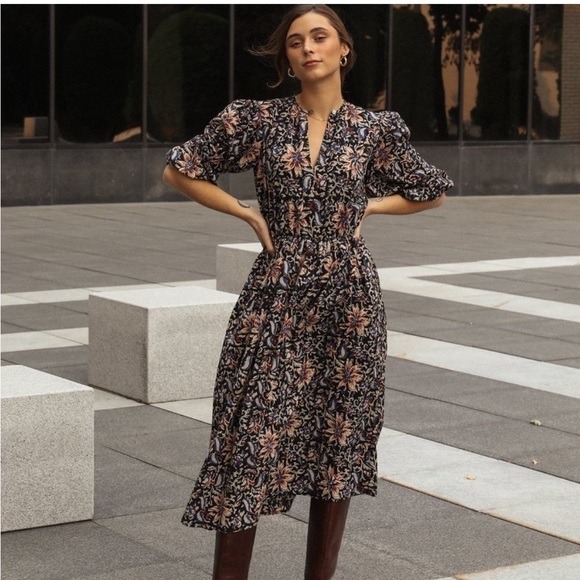 Mille Celeste Dress in Midnight Garden small - Picture 1 of 16